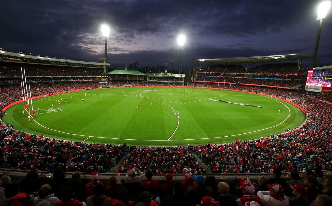 Sydney Cricket Ground packed night match — Moore Park Sydney